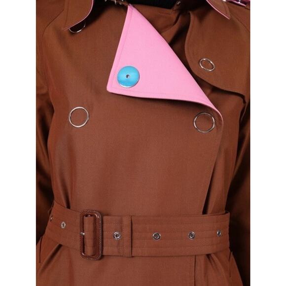 Burberry Wharfbridge Size US 2 Chestnut Brown Gabardine Trench Coat NWT $2550 - Picture 7 of 15